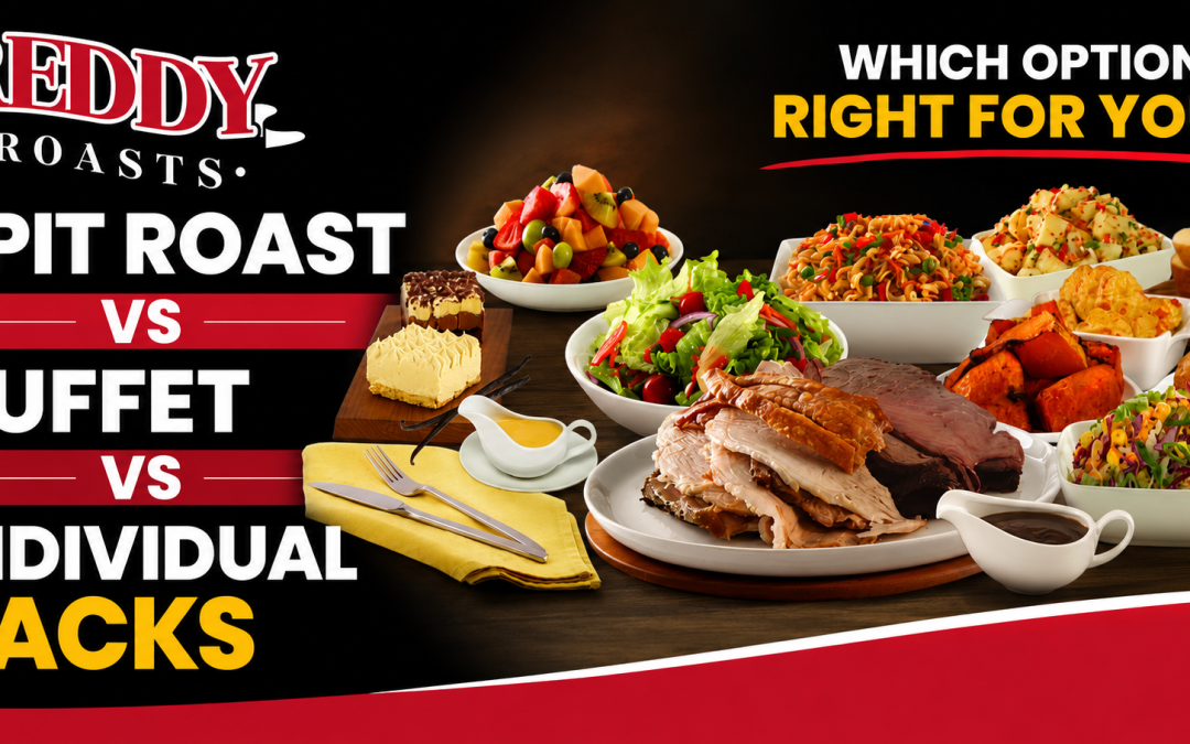 Fresh roast catering packs from Reddy Roasts, an alternative to spit roast and buffet catering